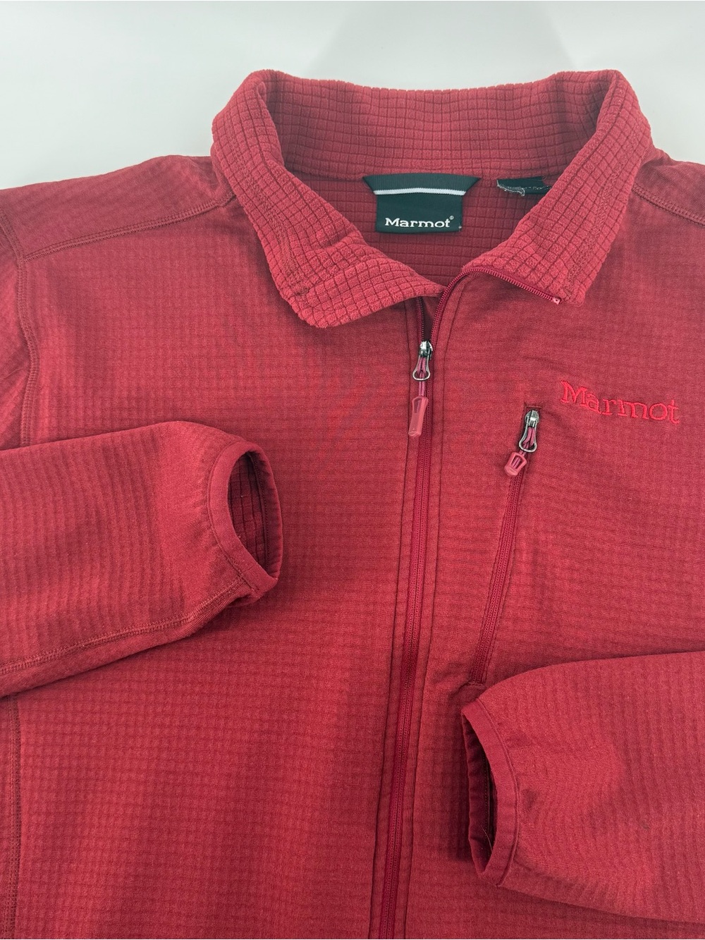 Marmot Preon Mens XL Foilage Lightweight Fleece Full Zip Jacket Red